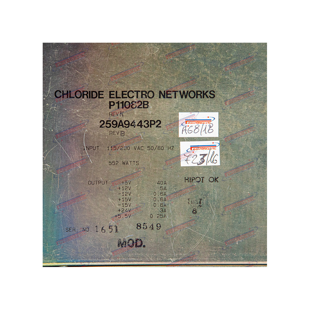  CHLORIDE ELECTRO NETWORKS Power Supply